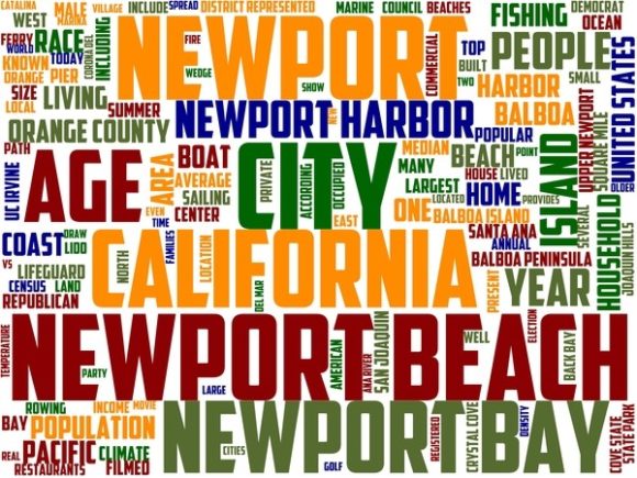 Newport Beach Wordart Tumbler