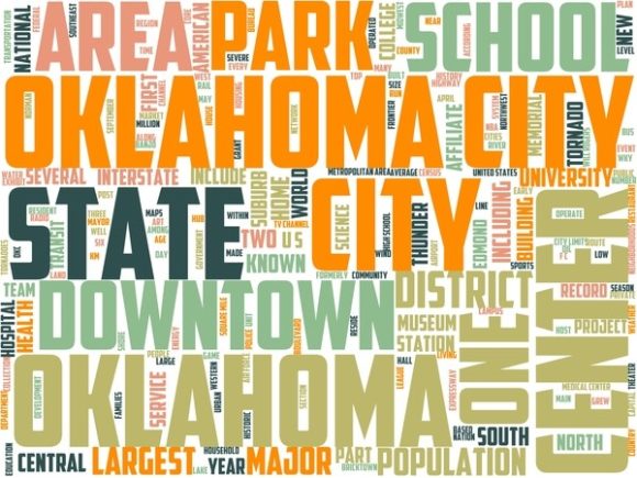 Oklahoma City Wordart Tumbler